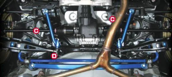 Cusco Power Brace Rear MEMBER Side fits 2008-2014 Subaru Impreza GRB / GH8 / GVB / Legacy BR9 / BM9 - Main Product View