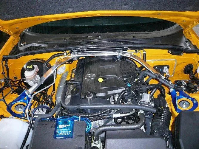 Cusco Strut Bar OS Front NCEC Miata (attaches to firewall also) - Side View