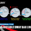 Load image into Gallery viewer, Cusco Universal Adjustable Front Sway Bar End Link Set(345mm-375mm) - Main Product View