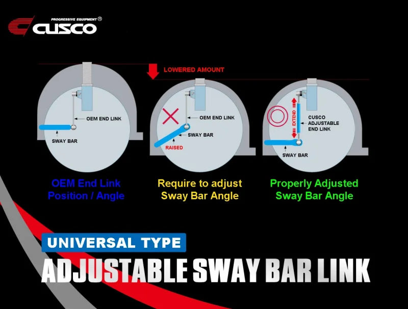 Cusco Universal Adjustable Front Sway Bar End Link Set(345mm-375mm) - Main Product View