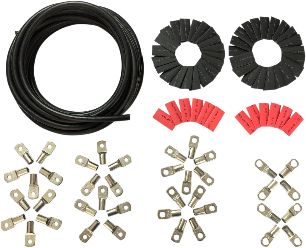 Custom Battery Cable Kit - Harley Davidson - Black DragSpecialties E25-0092BK - Main Product View