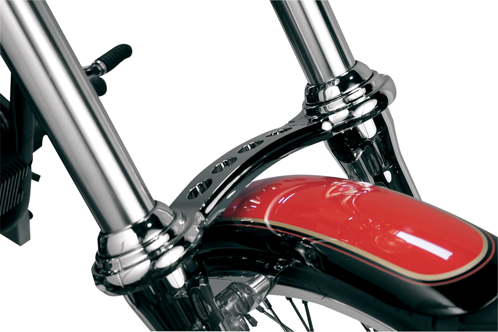 Custom Cycle Fork Brace - 49 mm - Chrome - '06-'08 FXDWG | '08-'17 FXDF TB 2649-1 WG - Side View