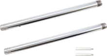 Load image into Gallery viewer, Custom Cycle Ultra Chrome Inverted Fork Tubes - 43 mm - +4" Length 710111 - Main Product View