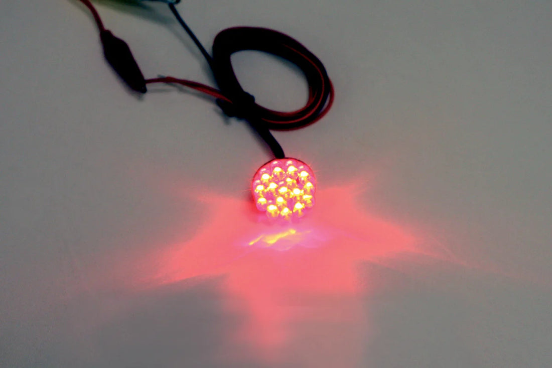 Custom Dynamics 1" Universal LED Cluster - Red GEN-100-R - Side View