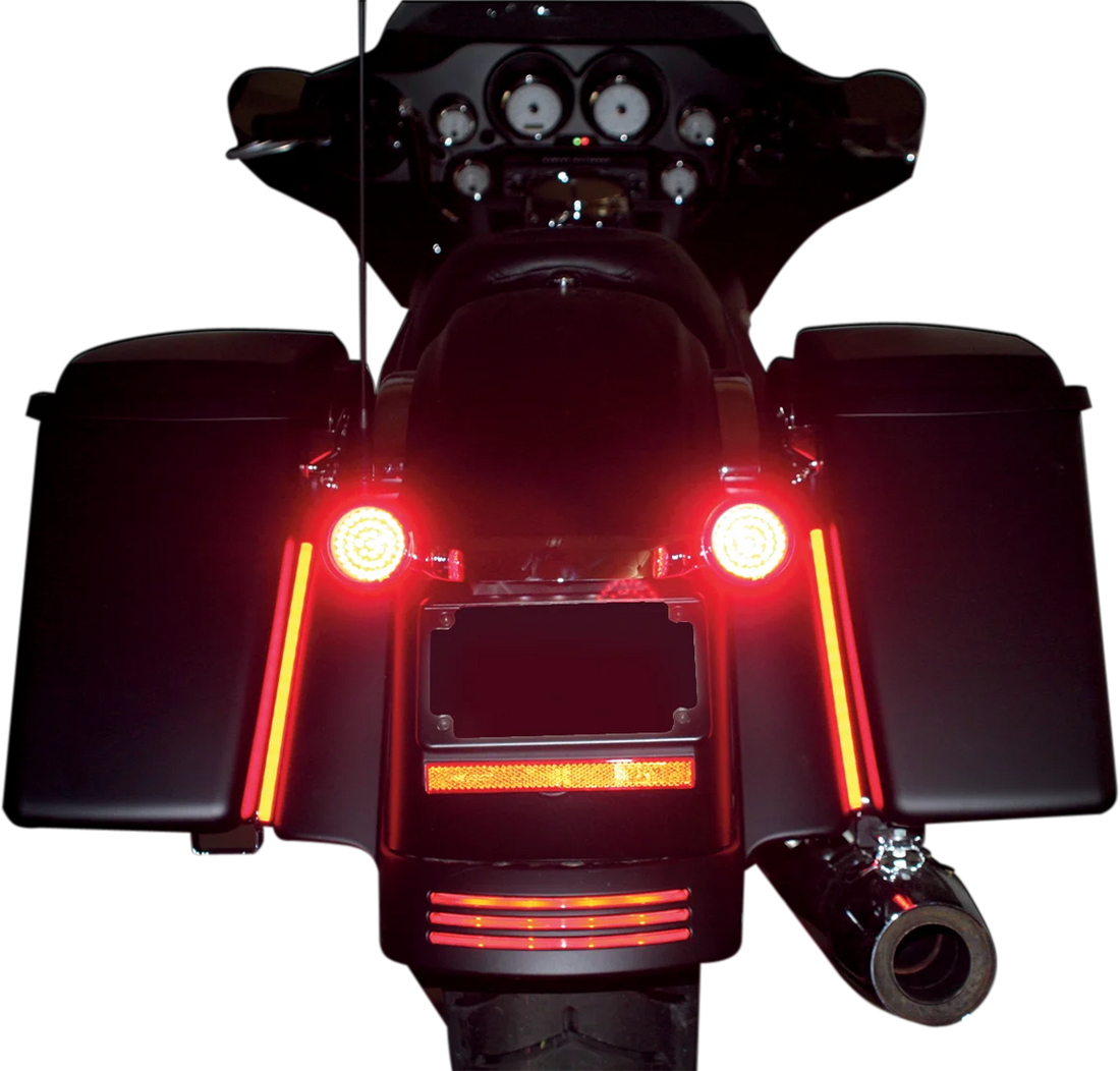 Custom Dynamics 1" Universal LED Cluster - Red GEN-100-R - Back View