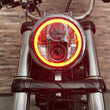 Load image into Gallery viewer, Custom Dynamics 5.75" Headlamp - with Mounting Ring - Chrome PG-575-C - Back View