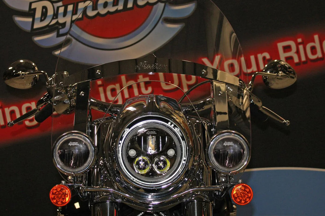 Custom Dynamics 7" TruBEAM® Headlamp - Black - Chieftain CDTB-7-IF-B - Side View
