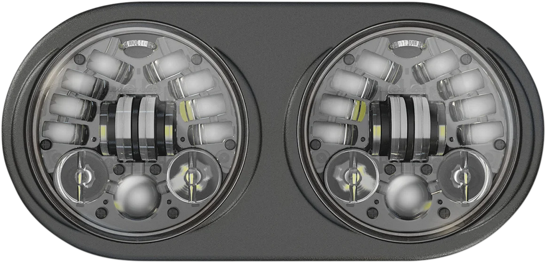 Custom Dynamics Adaptive LED Headlamps - Harley Davidson - Chrome PB-RG13A-C - Side View