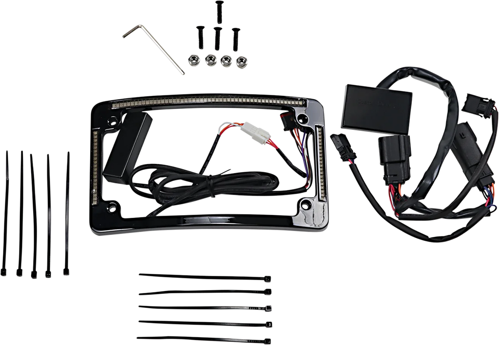 Custom Dynamics All in One License Plate Frame - Black TF05-BCM-B - Main Product View