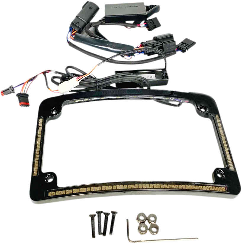 Custom Dynamics All in One License Plate Frame - Black TF05-BCM-B - Side View
