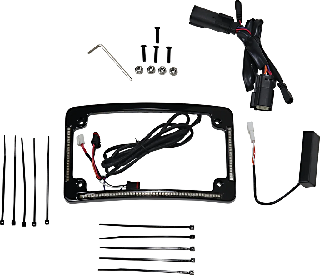 Custom Dynamics All in One License Plate Frame - Black TF05-BCM4-B - Main Product View