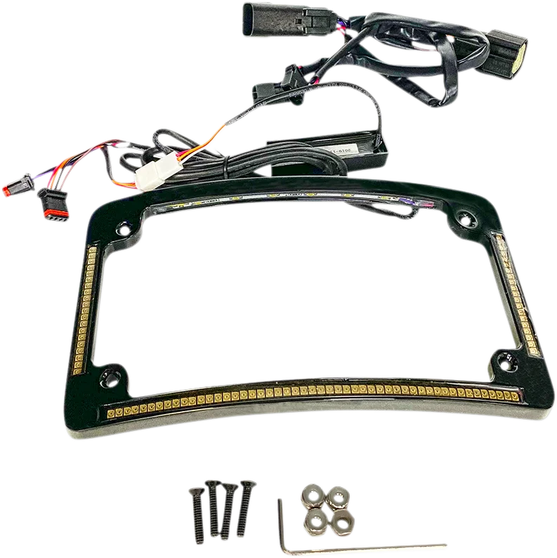 Custom Dynamics All in One License Plate Frame - Black TF05-BCM4-B - Side View