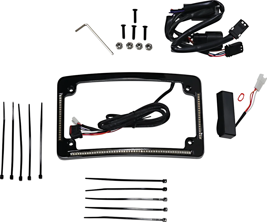 Custom Dynamics All in One License Plate Frame - Black TF05-SS6-B - Main Product View