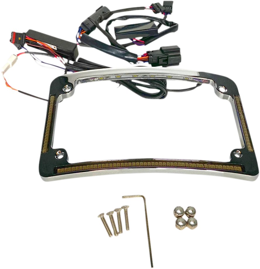 Custom Dynamics All in One License Plate Frame - Chrome TF05-BCM-C - Side View