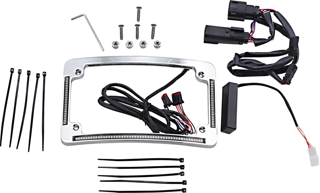 Custom Dynamics All in One License Plate Frame - Chrome TF05-BCM4-C - Main Product View