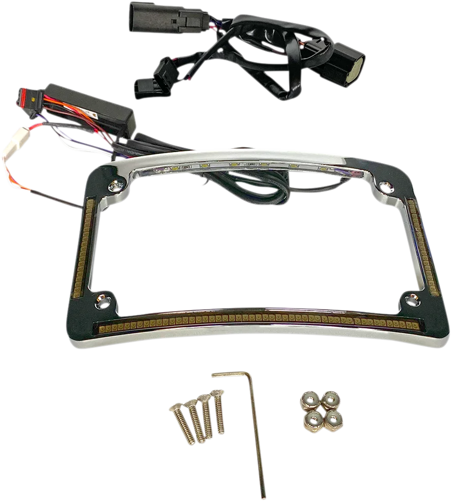 Custom Dynamics All in One License Plate Frame - Chrome TF05-BCM4-C - Side View