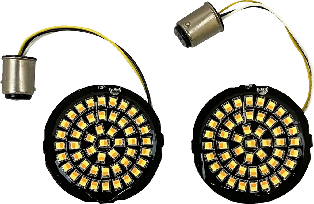 Custom Dynamics Amber/White LED Turn Signal Inserts GEN-4-AW-1157 - Side View