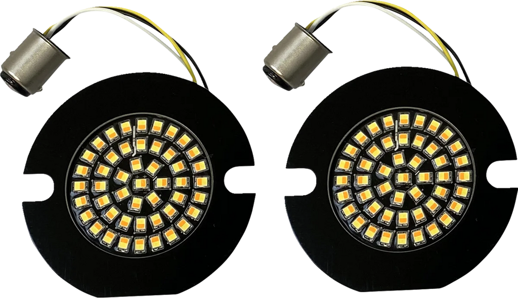 Custom Dynamics Amber/White LED Turn Signal Inserts GEN-4-AW-1157T - Side View