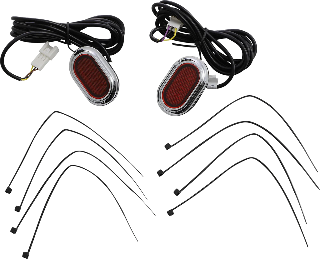 Custom Dynamics Antenna Grommet Light - Red Lens - Chrome CD-PLUG-RC - Main Product View