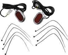Load image into Gallery viewer, Custom Dynamics Antenna Grommet Light - Red Lens - Chrome CD-PLUG-RC - Main Product View