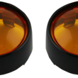 Load image into Gallery viewer, Custom Dynamics Bullet Signal Lenses - Black/Amber PB-B-BEZ-BA - Main Product View