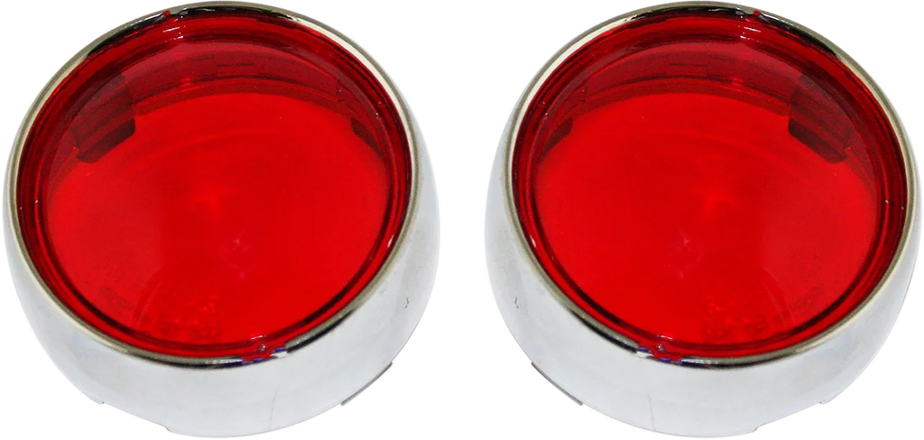 Custom Dynamics Bullet Signal Lenses - Chrome/Red PB-B-BEZ-CR - Main Product View