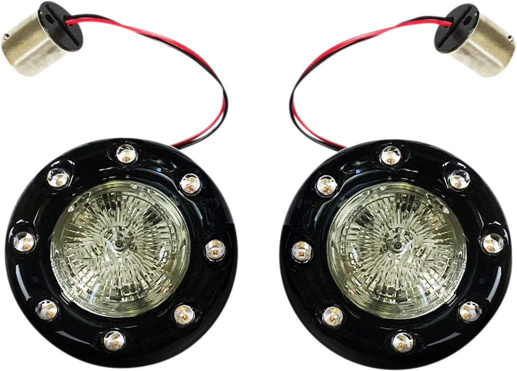 Custom Dynamics Bullet Turn Signal 1156 - Black - Smoke Lens PB-BR-RR 56-BS - Side View