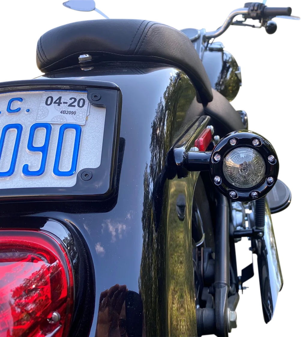 Custom Dynamics Bullet Turn Signal 1156 - Black - Smoke Lens PB-BR-RR 56-BS - Back View