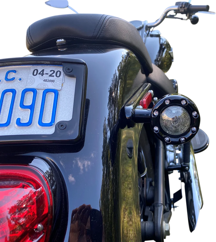 Custom Dynamics Bullet Turn Signal 1156 - Black - Smoke Lens PB-BR-RR 56-BS - Back View