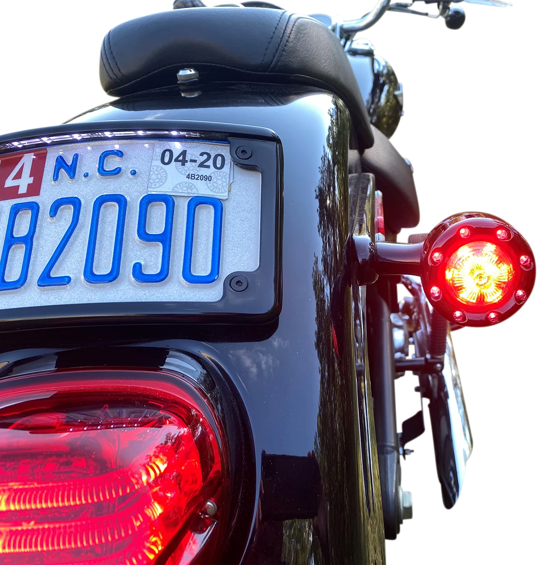 Custom Dynamics Bullet Turn Signal 1156 - Black - Smoke Lens PB-BR-RR 56-BS - Installation View