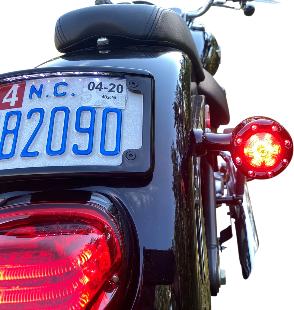 Custom Dynamics Bullet Turn Signal 1156 - Black - Smoke Lens PB-BR-RR 56-BS - Installation View
