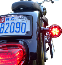Load image into Gallery viewer, Custom Dynamics Bullet Turn Signal 1156 - Black - Smoke Lens PB-BR-RR 56-BS - Installation View