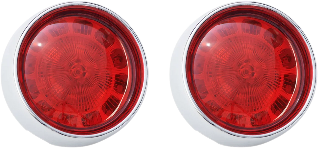 Custom Dynamics Bullet Turn Signal - 1156 - Chrome - Red Lens PB-BB-R-1156CR - Main Product View