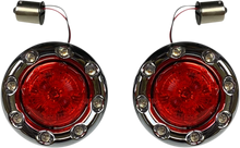 Load image into Gallery viewer, Custom Dynamics Bullet Turn Signal 1156 - Chrome - Red Lens PB-BR-RR 56-CR - Side View