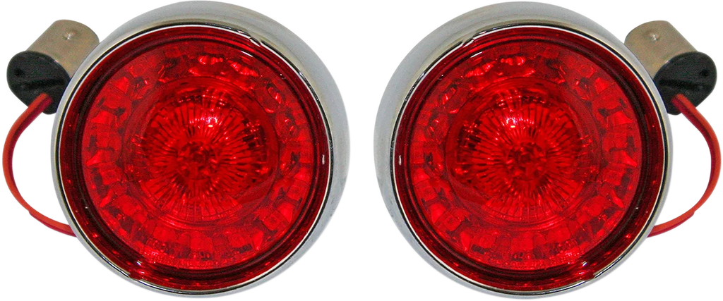 Custom Dynamics Bullet Turn Signal - 1157 - Chrome - Red Lens PB-BB-RR-1157CR - Main Product View
