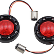 Load image into Gallery viewer, Custom Dynamics Bullet Turn Signal 1157 - Chrome - Red Lens PB-BR-RR-57-CR - Side View
