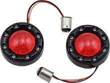 Load image into Gallery viewer, Custom Dynamics Bullet Turn Signal 1157 - Chrome - Red Lens PB-BR-RR-57-CR - Side View