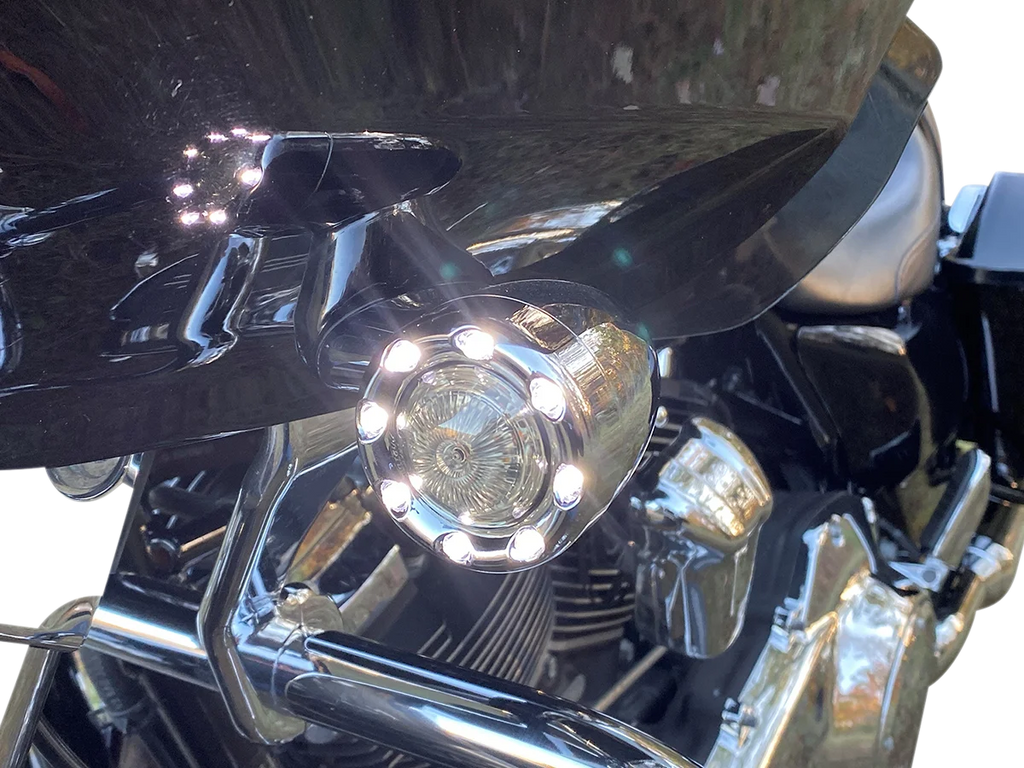 Custom Dynamics Bullet Turn Signal 1157 - Chrome - Smoke Lens PB-BR-AW-57-CS - Side View