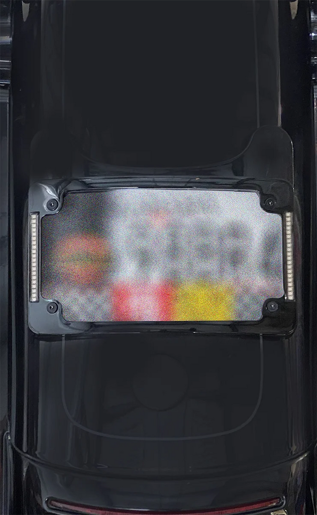 Custom Dynamics Curved License Plate Frame - Black TF06-BCM-B - Back View