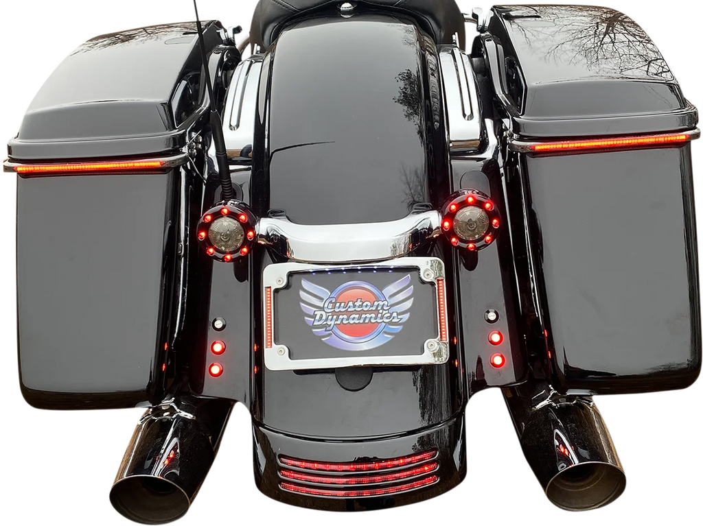 Custom Dynamics Curved License Plate Frame - Chrome TF06-BCM-C - Side View