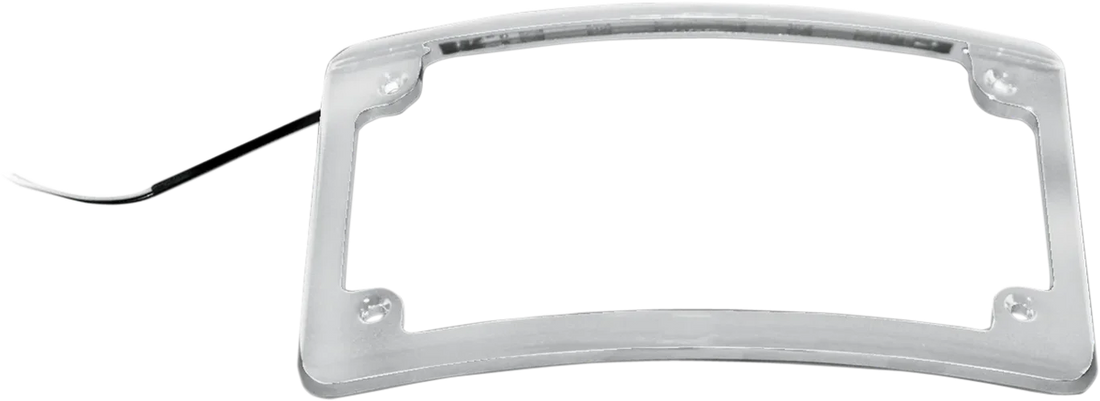 Custom Dynamics Dual-LED License Place Frame - Indian - Black CD-LP-IND-B - Side View
