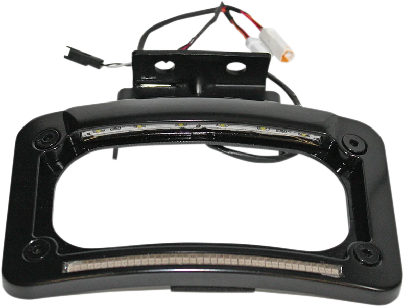 Custom Dynamics Dual-LED License Place Frame - Indian - Black CD-LP-IND-B - Main Product View