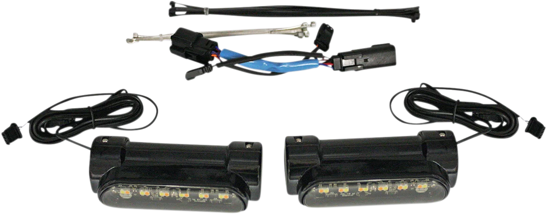 Custom Dynamics Engine Guard Light - '10-'13 FLHX - Black CD-CB-AW-SS6-B - Side View