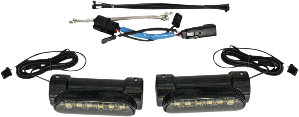 Custom Dynamics Engine Guard Light - '10-'13 FLHX - Black CD-CB-AW-SS6-B - Side View
