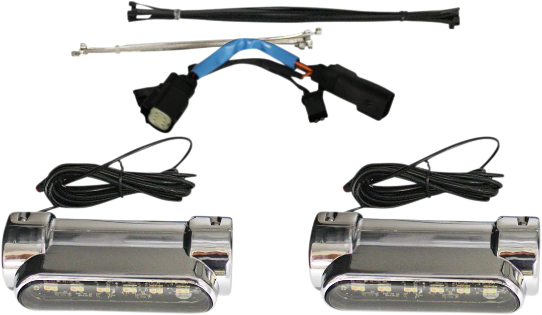 Custom Dynamics Engine Guard Light - '10-'13 FLHX - Chrome CD-CB-AW-SS6-C - Side View