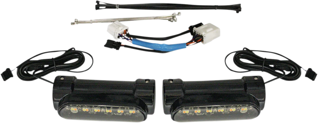 Custom Dynamics Engine Guard Light - '97-'13 FLH - Black CD-CB-AW-HD-B - Side View