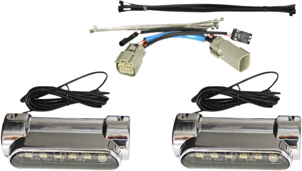 Custom Dynamics Engine Guard Light - '97-'13 FLH - Black CD-CB-AW-HD-B - Detail View