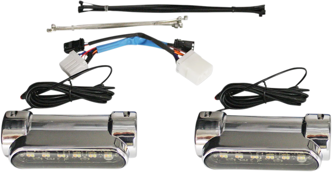 Custom Dynamics Engine Guard Light - '97-'13 FLH - Chrome CD-CB-AW-HD-C - Side View