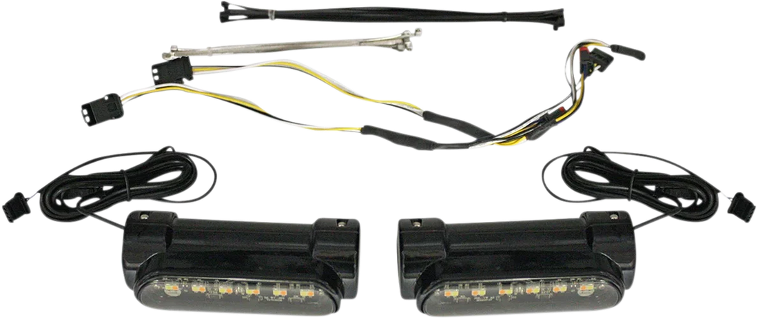 Custom Dynamics Engine Guard Light - FLH - Black CD-CB-AW-BCM-B - Side View