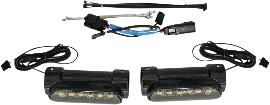Custom Dynamics Engine Guard Light - '10-'13 FLHX - Black CD-CB-AW-SS6-B - Side View